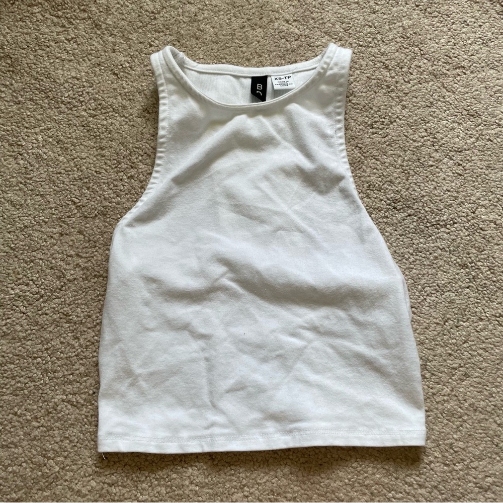 Urban Outfitters White Ribbed Tank Top